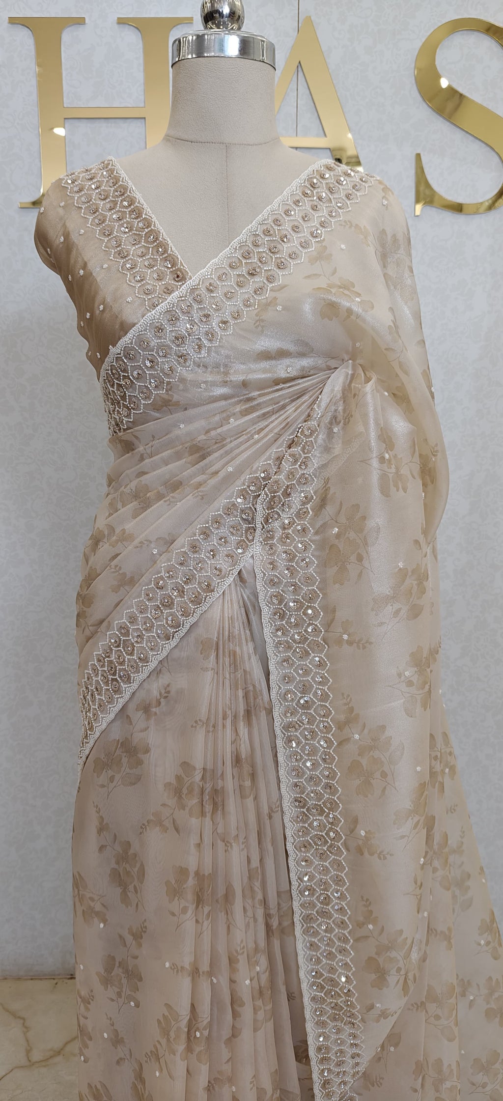 TISSUE NET SAREE