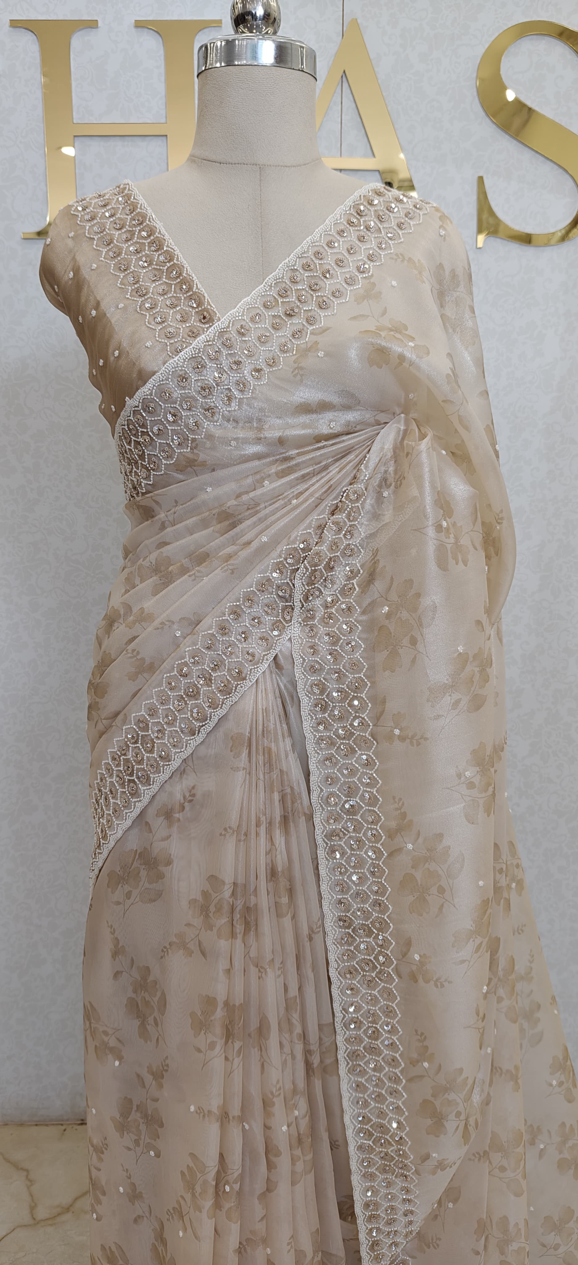 TISSUE NET SAREE