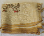 Linen tissue saree