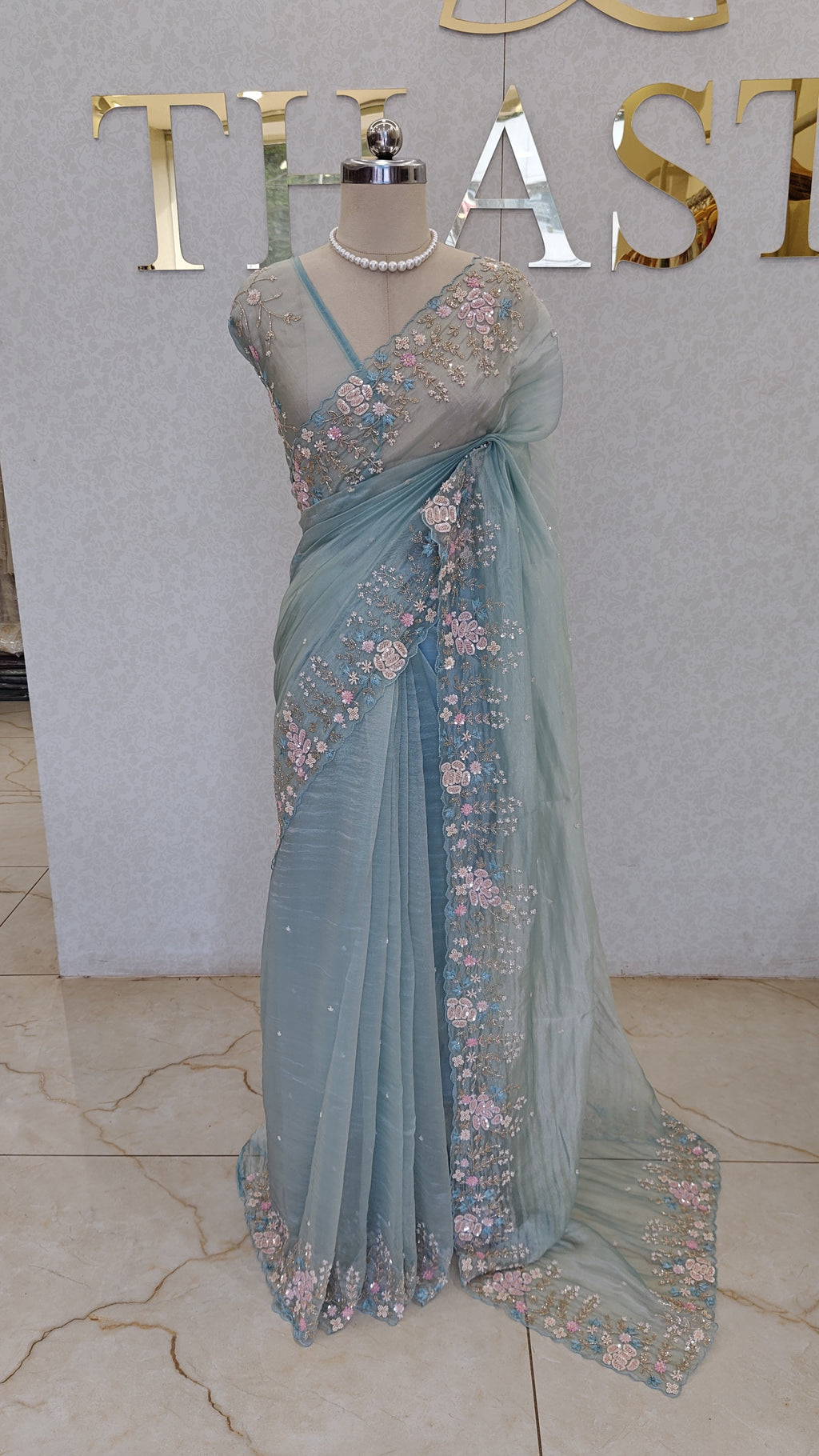 SOFT CRUSH ORGANZA SAREE