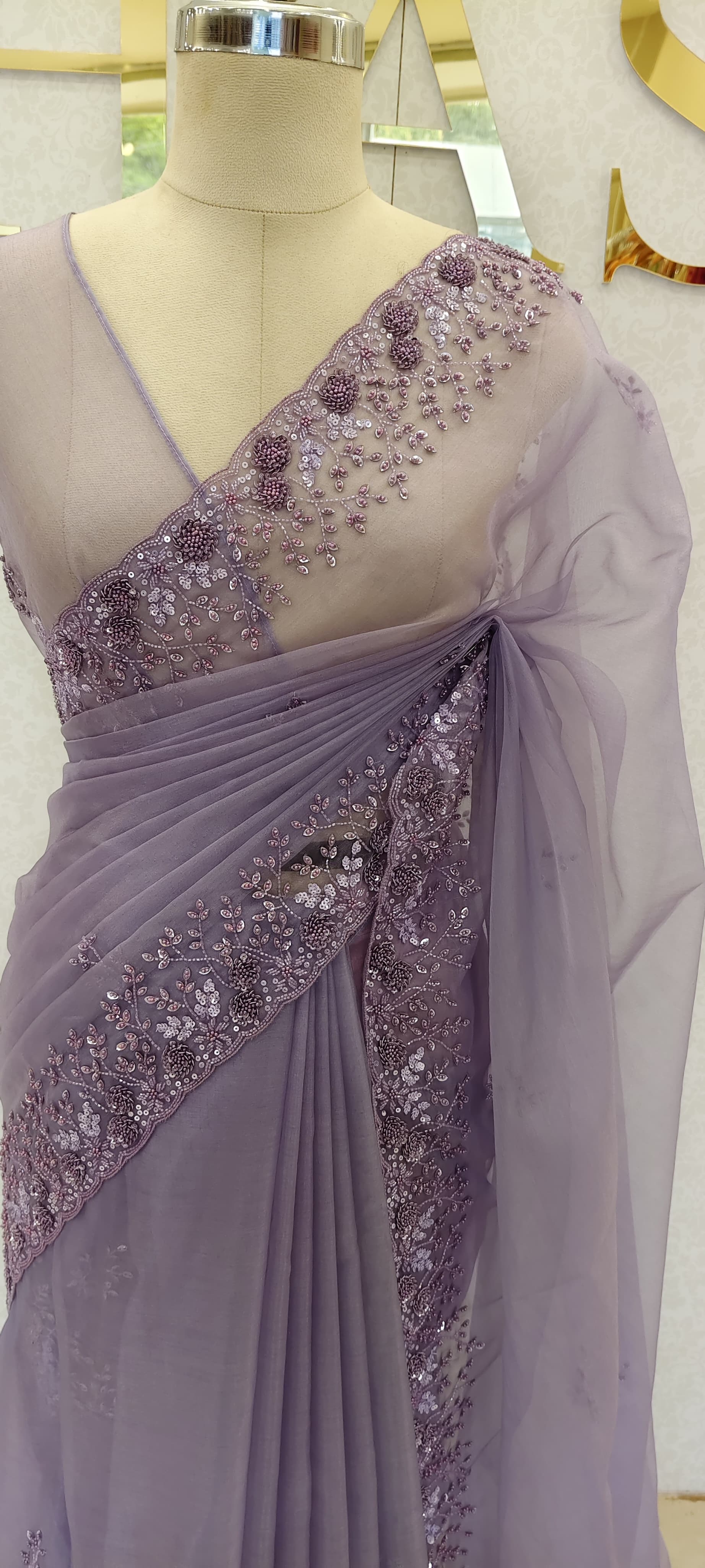PURE ORGANZA SAREE