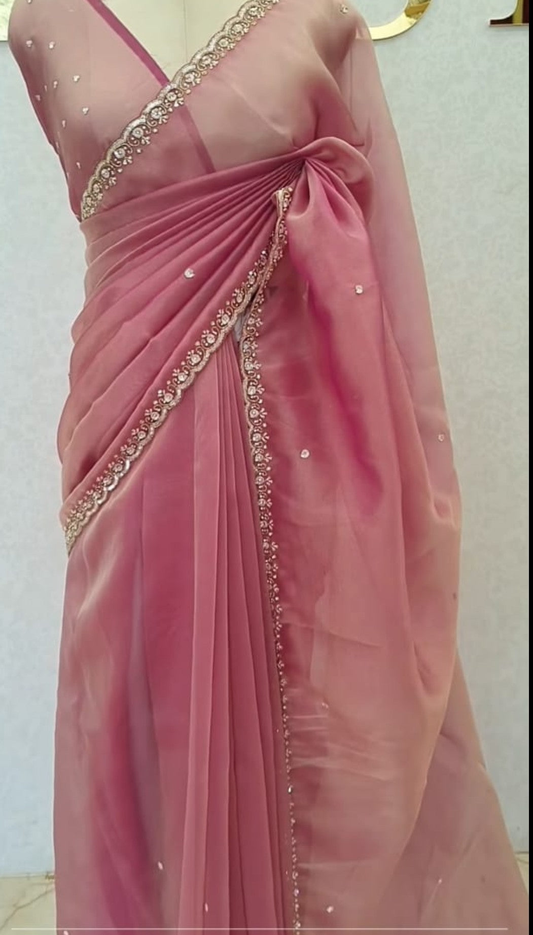 Tissue organza saree