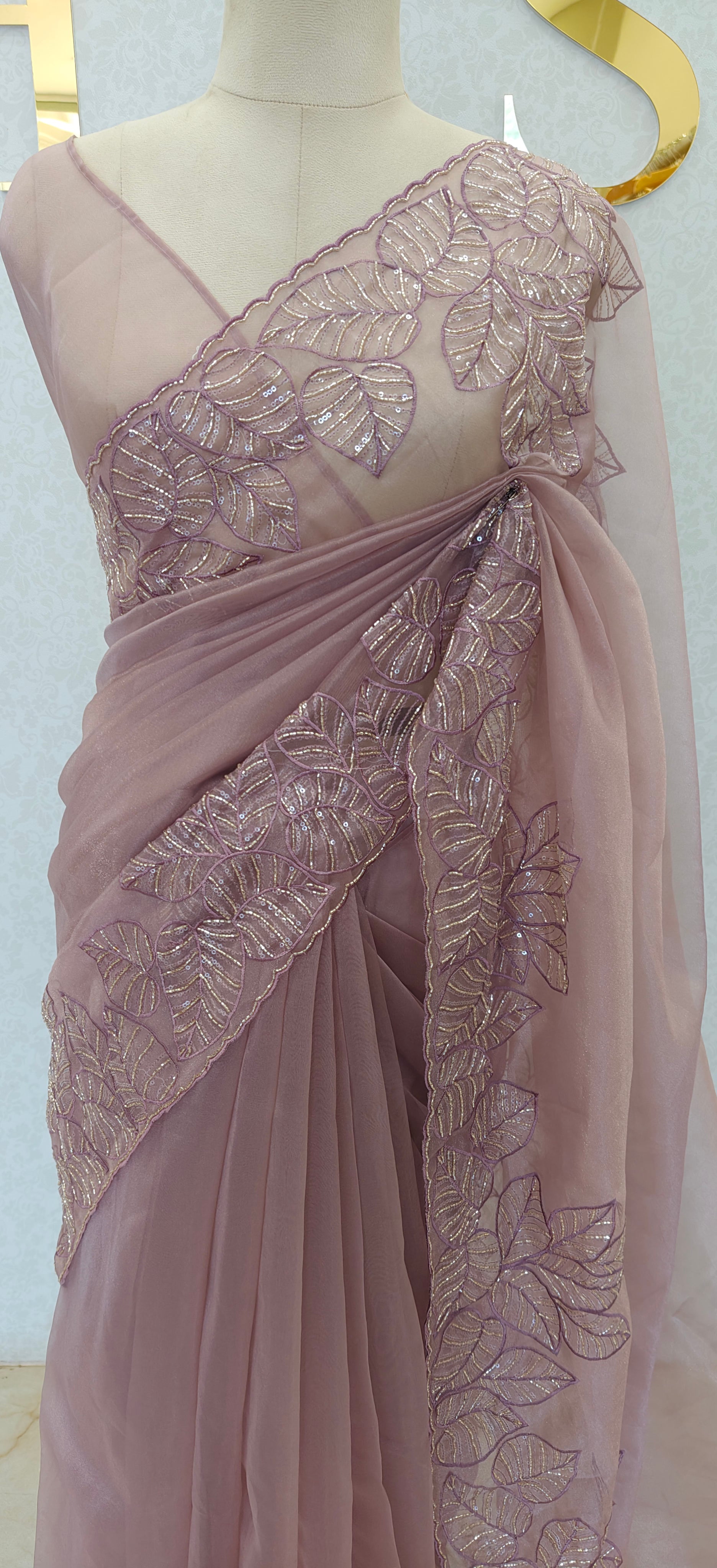 GLASS ORGANZA SAREE