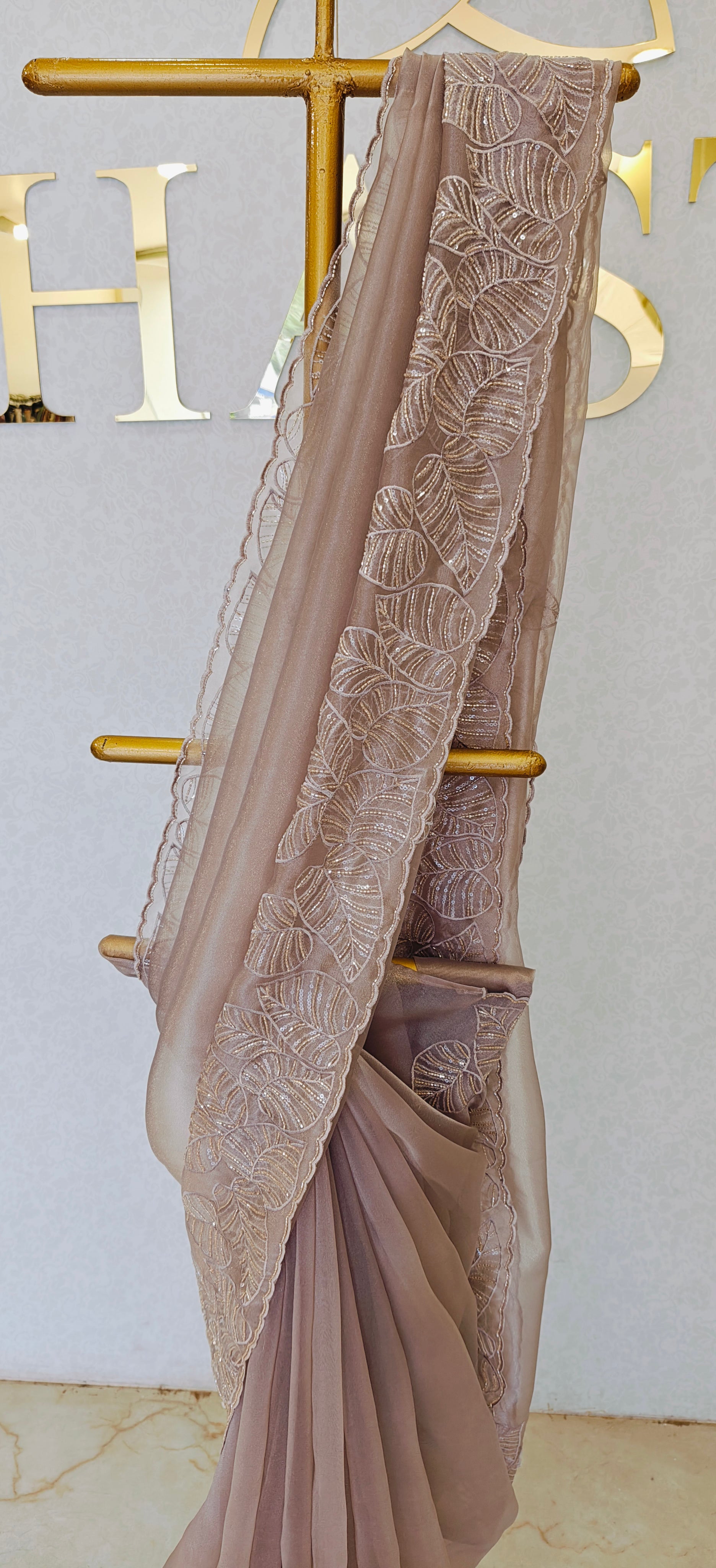 GLASS ORGANZA SAREE