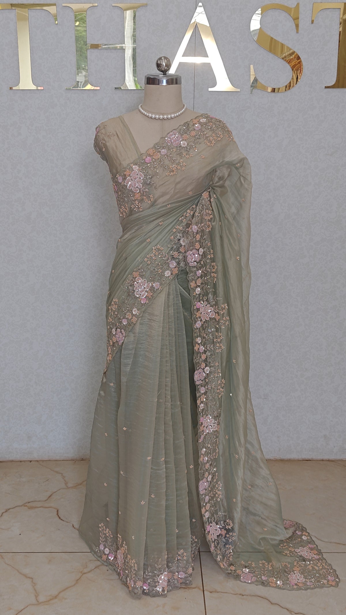SOFT CRUSH ORGANZA SAREE