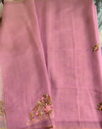 Linen tissue saree