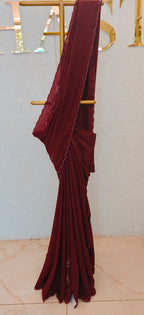 FLOWY CRUSH ORGANZA SAREE