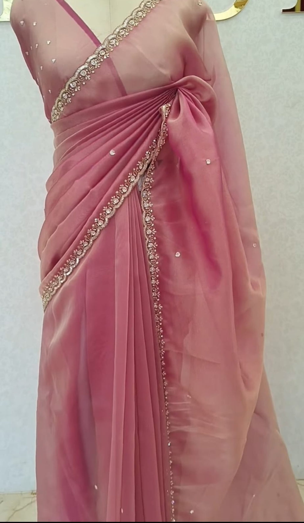 Tissue organza saree