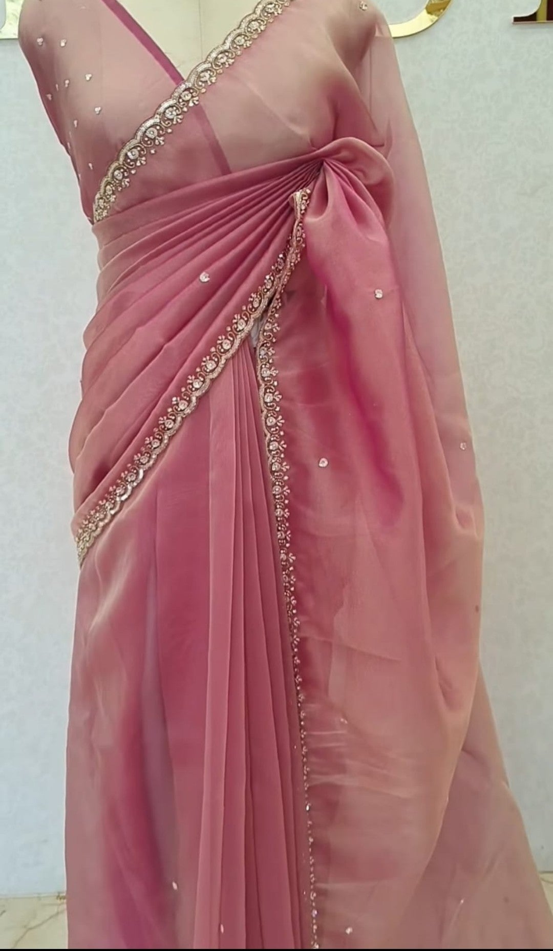 Tissue organza saree