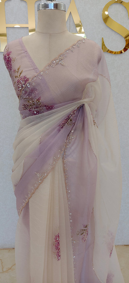 CRUSH ORGANZA SAREE