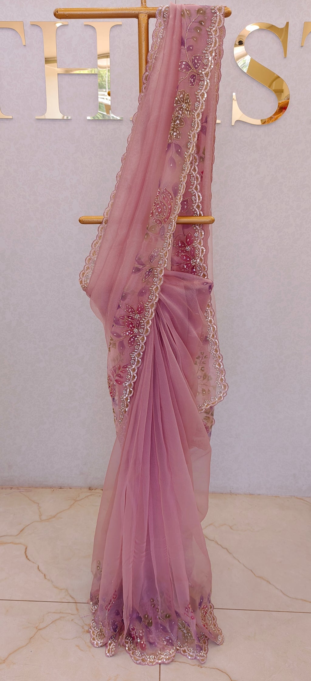 GLASS ORGANZA SAREE