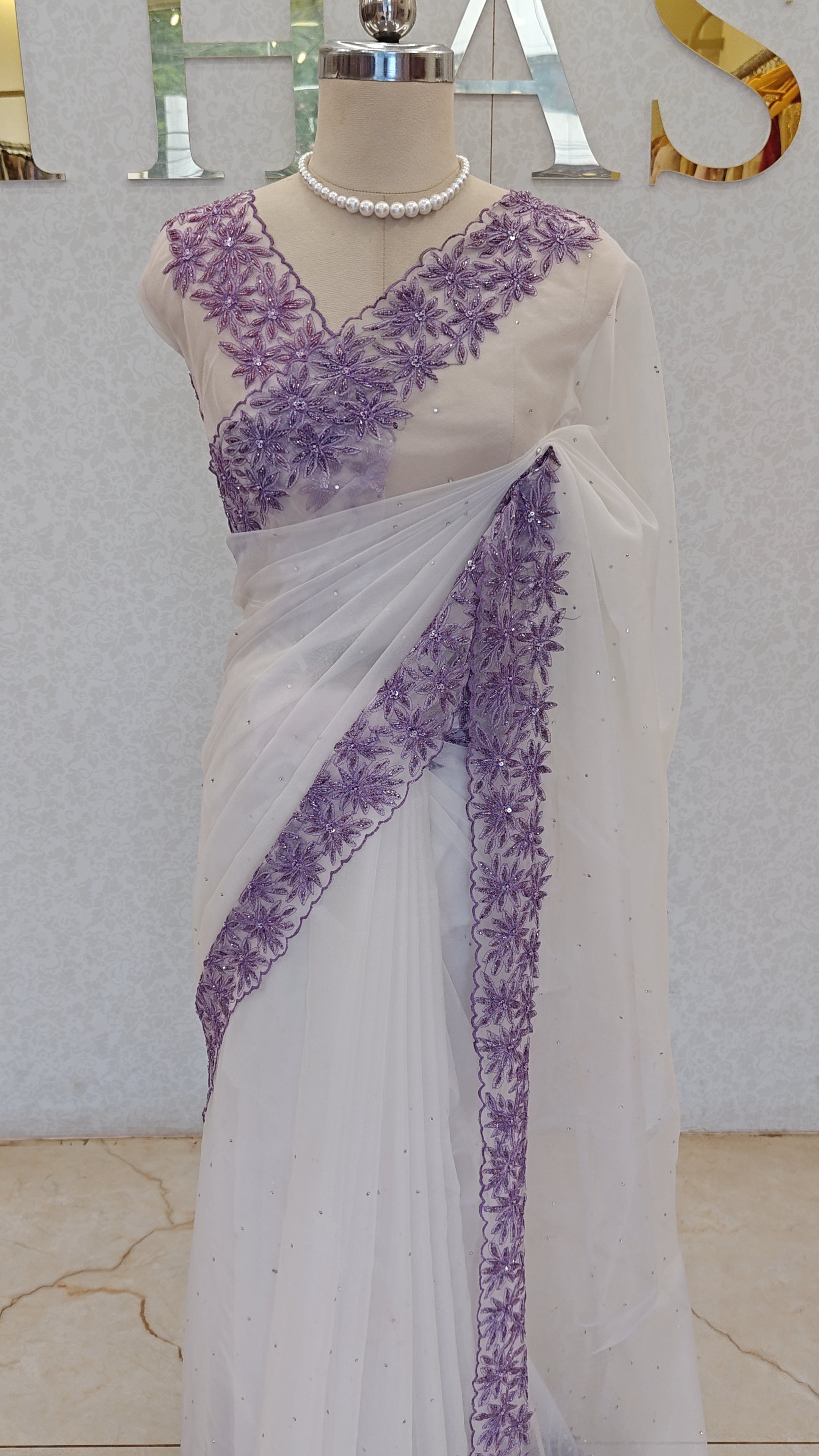SOFT ORGANZA SAREE