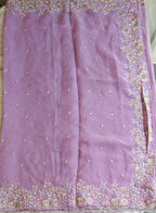 Crush organza saree