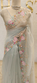 GLASS ORGANZA SAREE