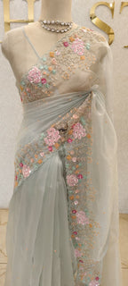 GLASS ORGANZA SAREE