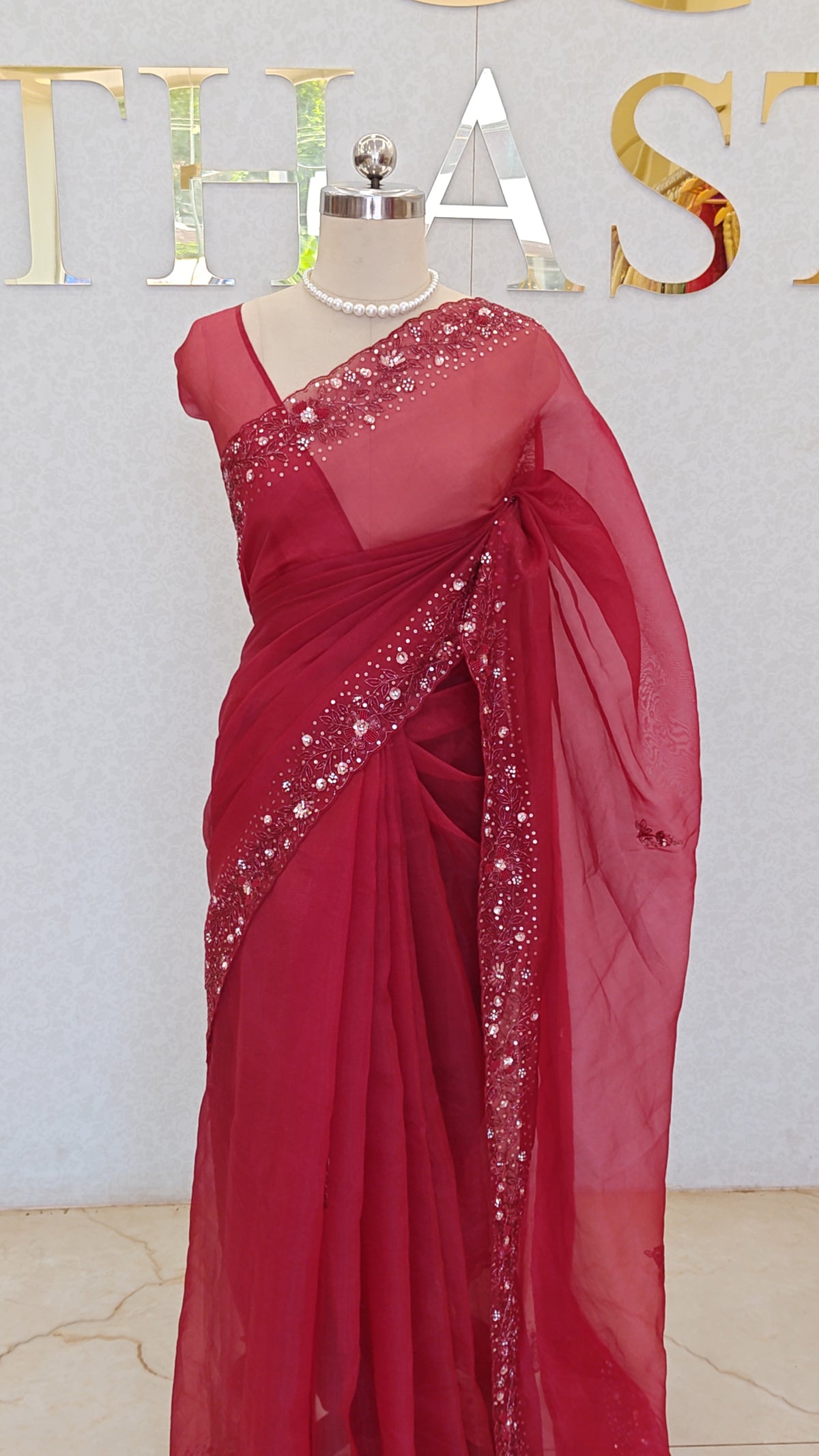 CRUSH ORGANZA SAREE