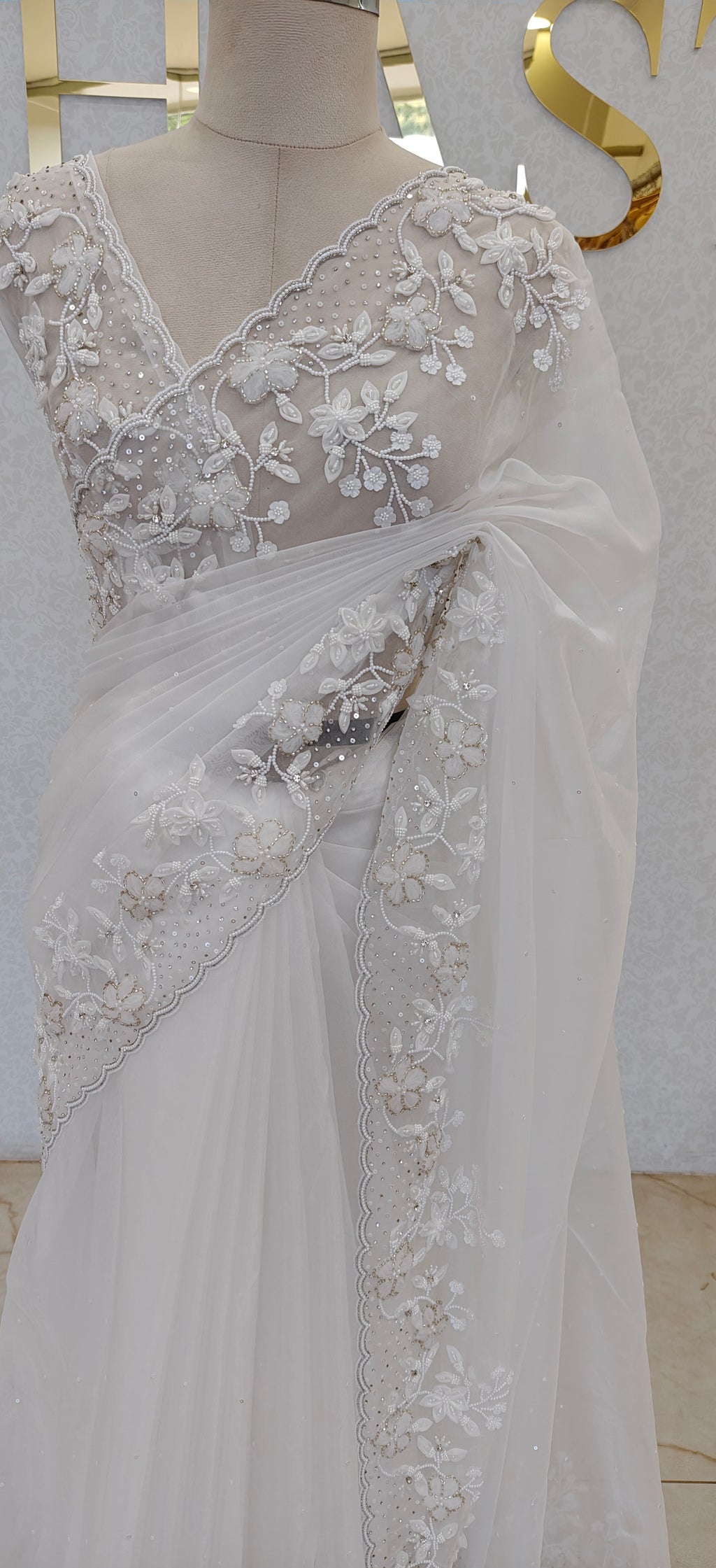 PURE ORGANZA SAREE