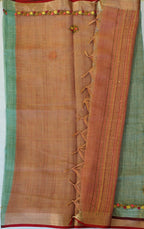 Linen tissue saree