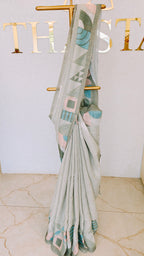 LINEN  TISSUE SAREE