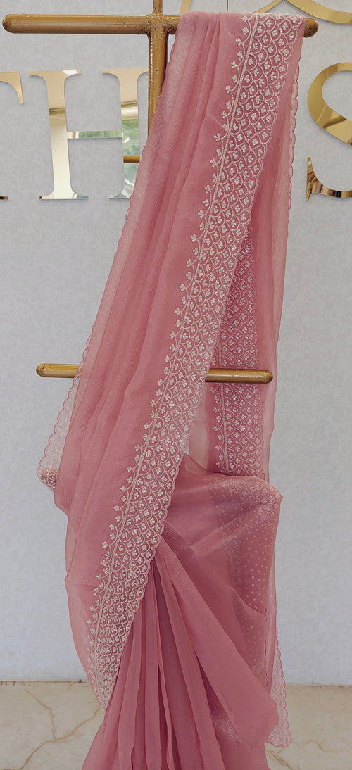 CRUSH ORGANZA SAREE