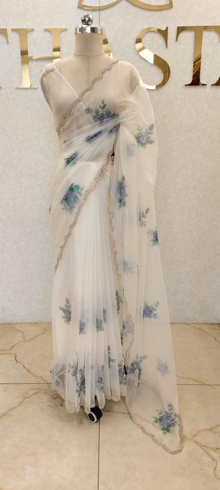 SEMI ORGANZA SAREE