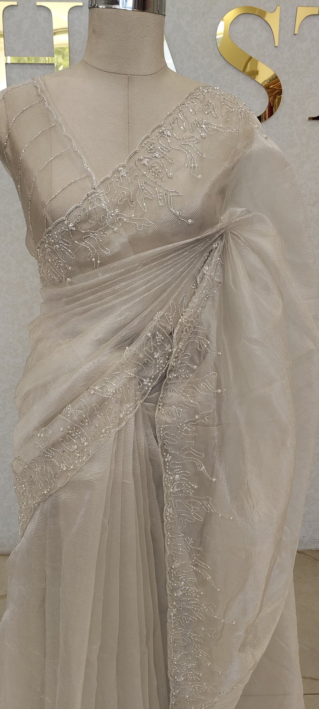 CRUSH ORGANZA SAREE
