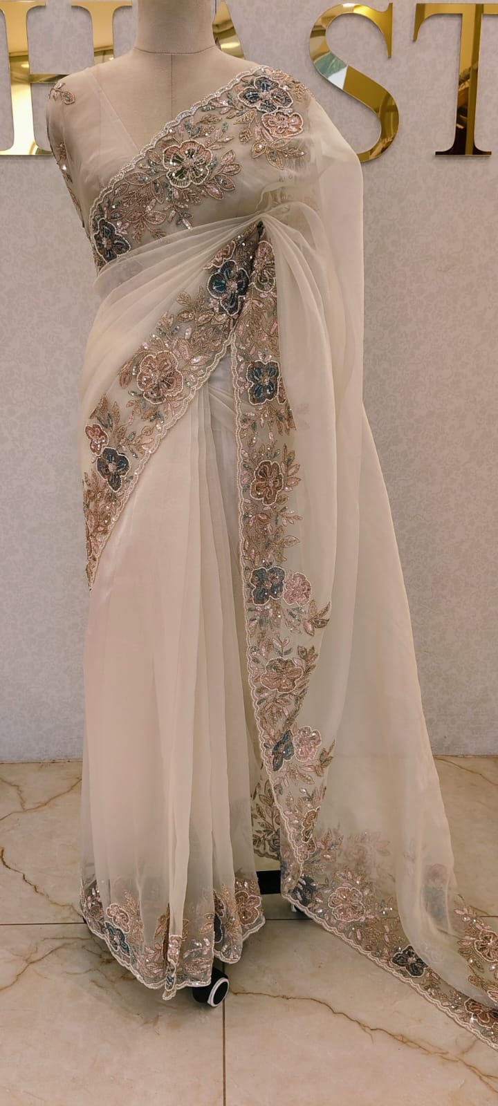 CRUSH ORGANZA SAREE