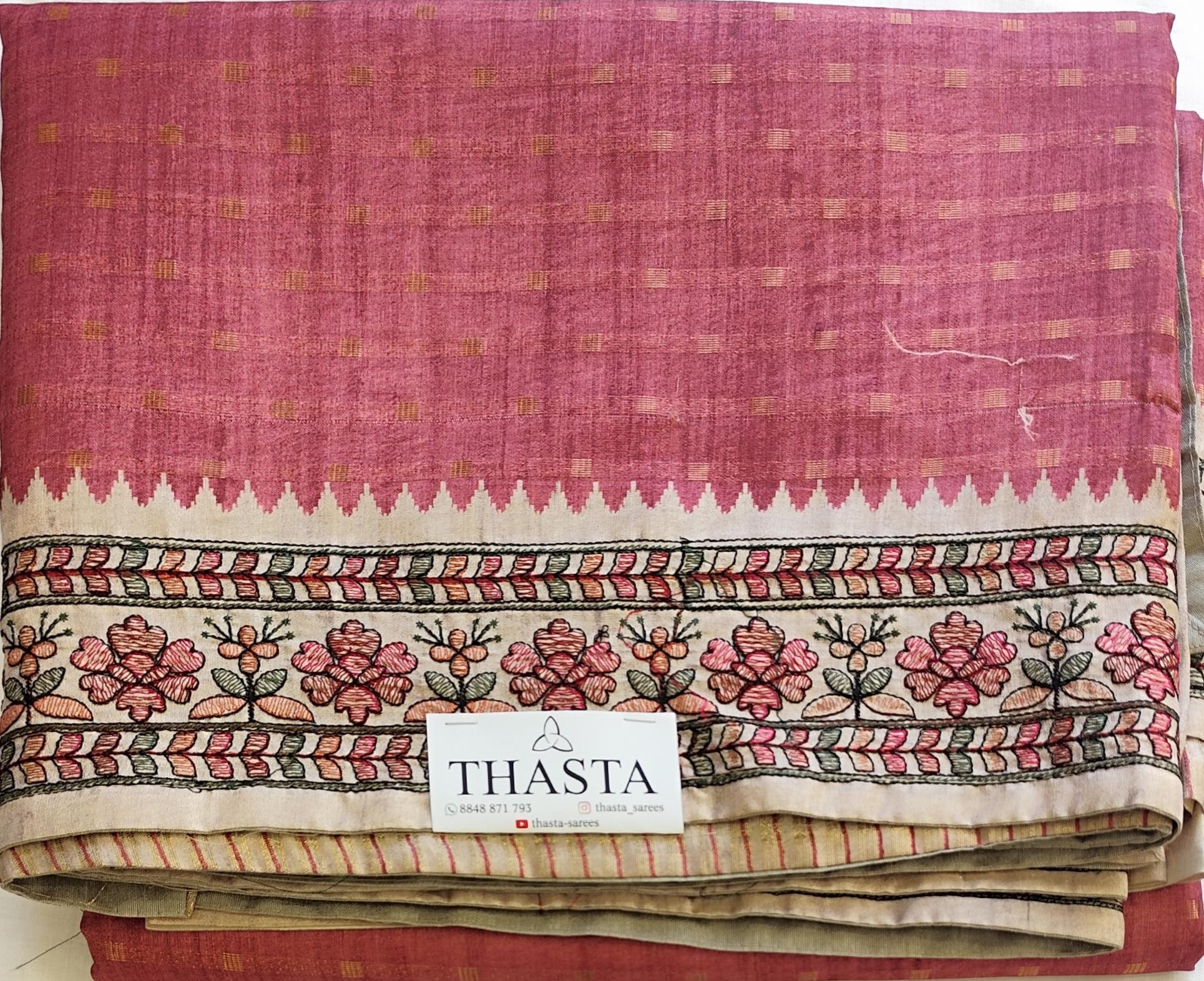 Semi tussar saree