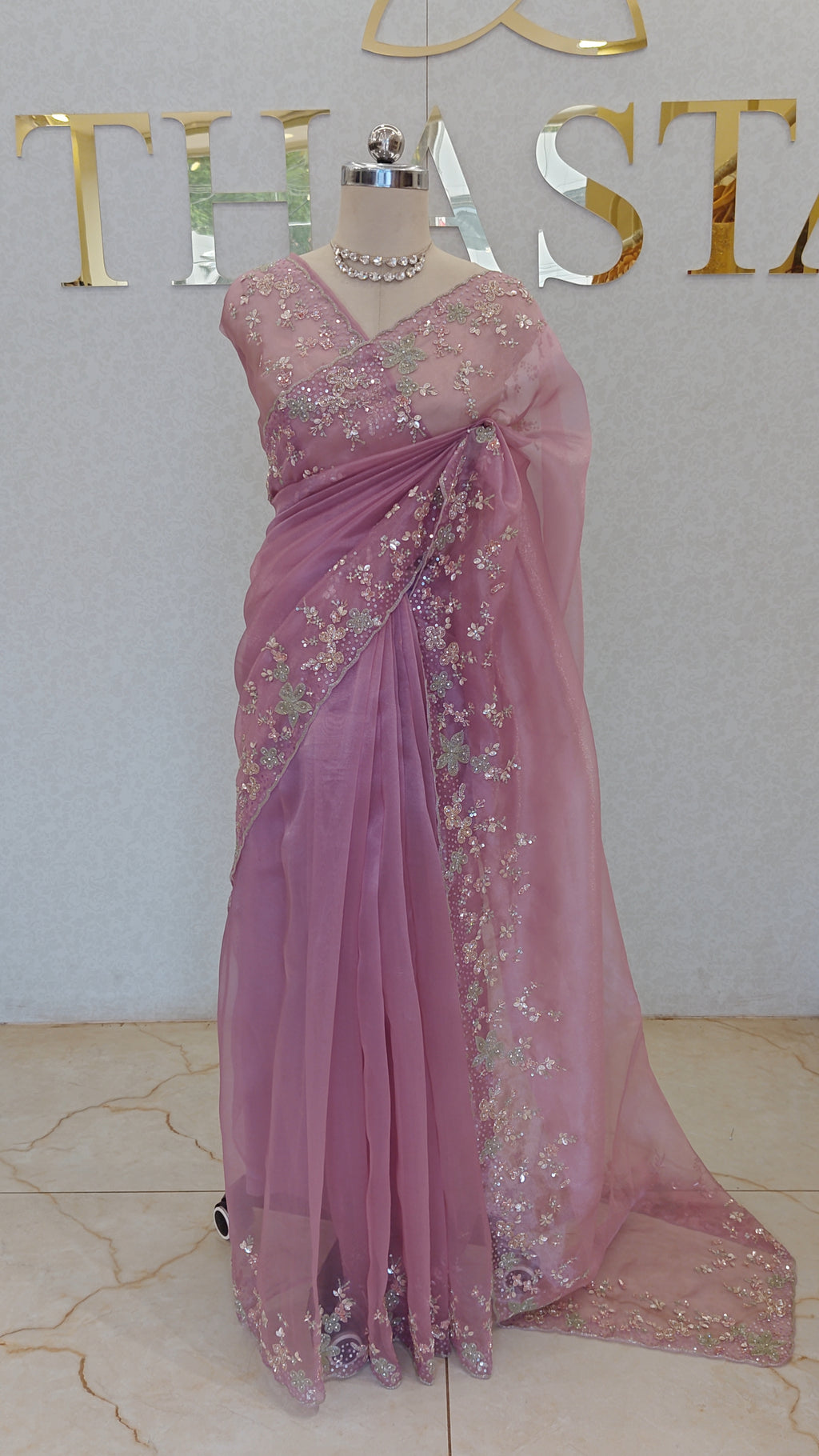 GLASS ORGANZA SAREE