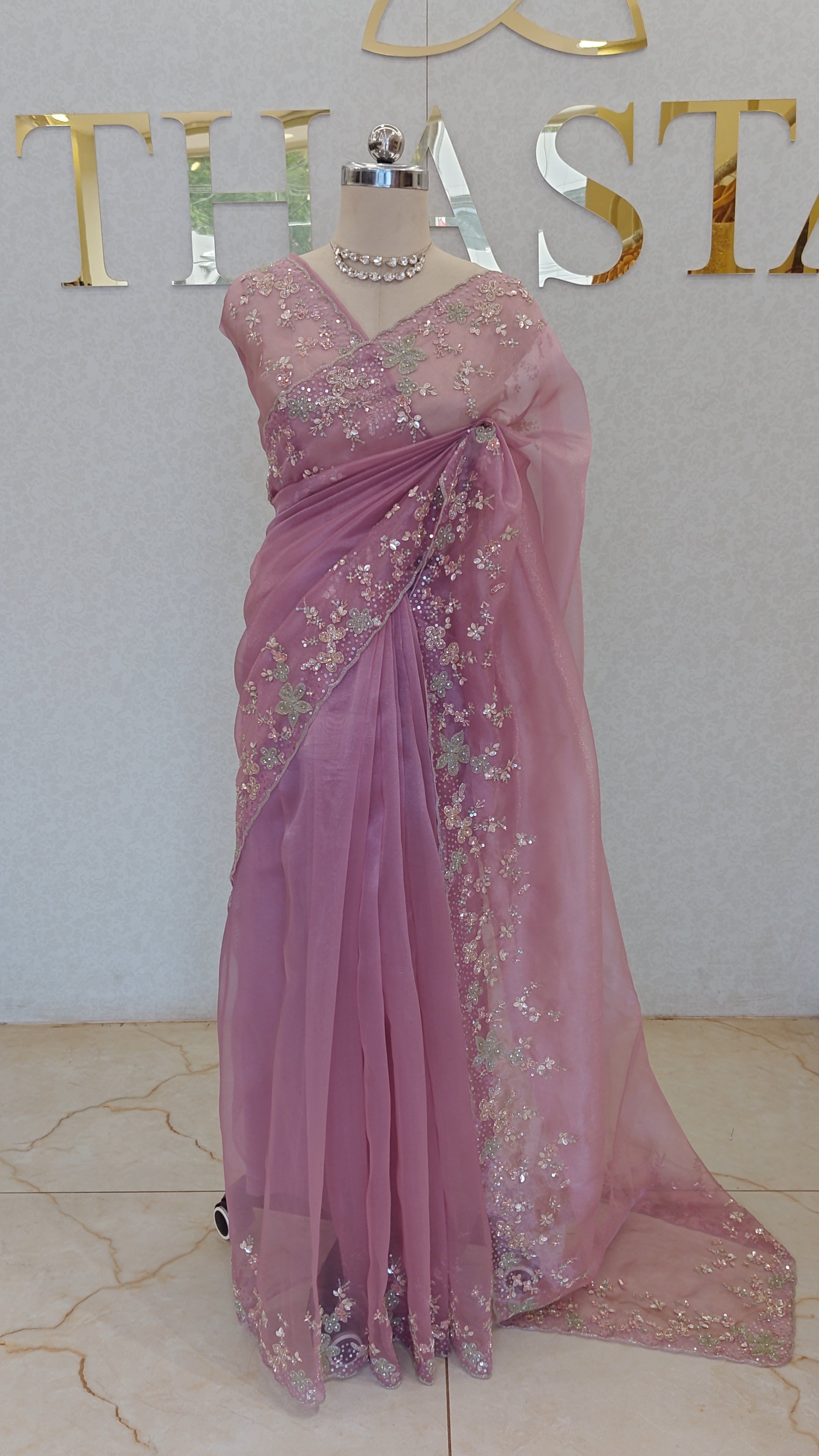 GLASS ORGANZA SAREE
