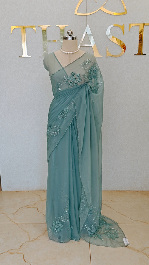 CRUSH ORGANZA SAREE