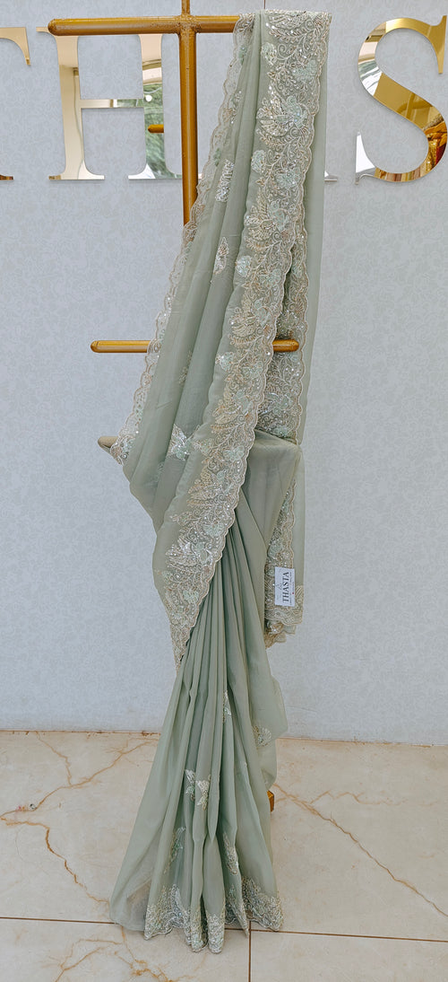 CRUSH ORGANZA SAREE