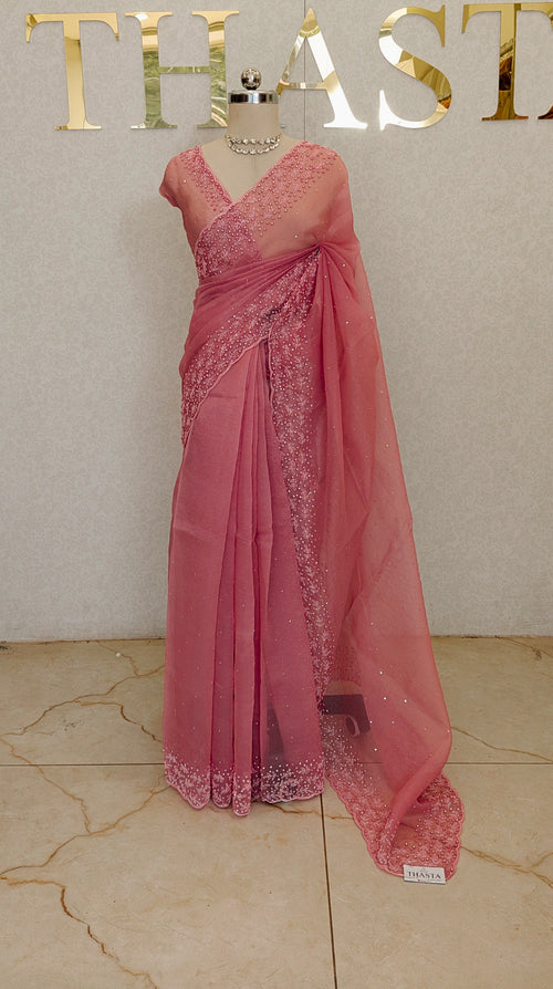 CRUSH ORGANZA SAREE