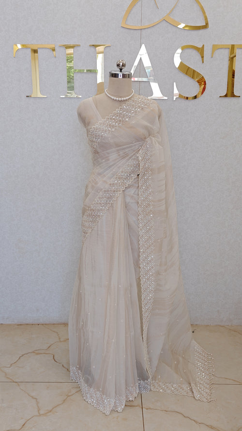 CRUSH ORGANZA SAREE