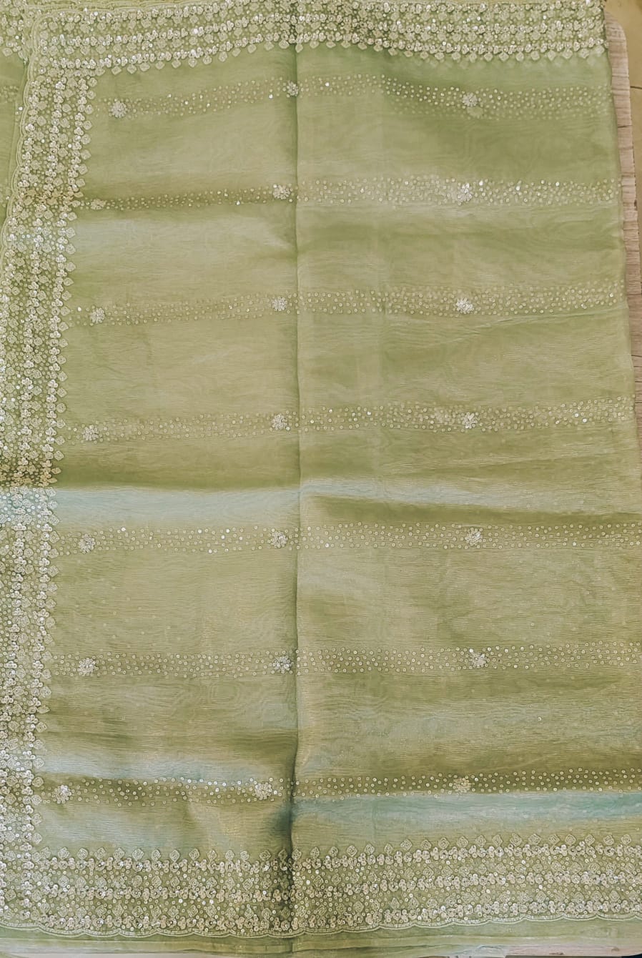 Crush organza saree