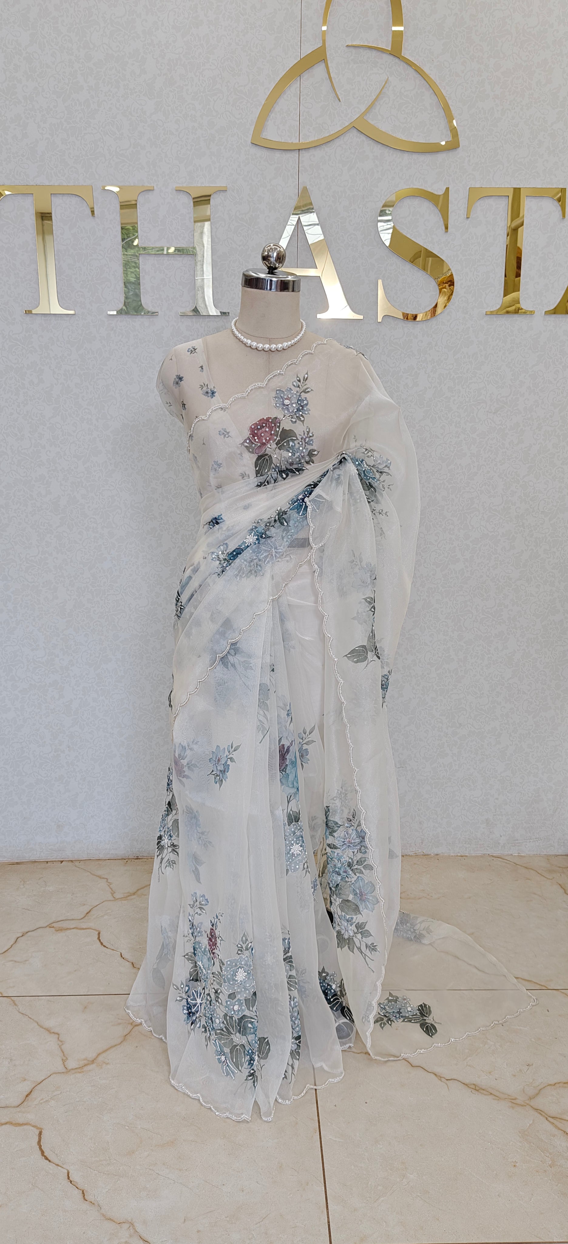 GLASS ORGANZA SAREE