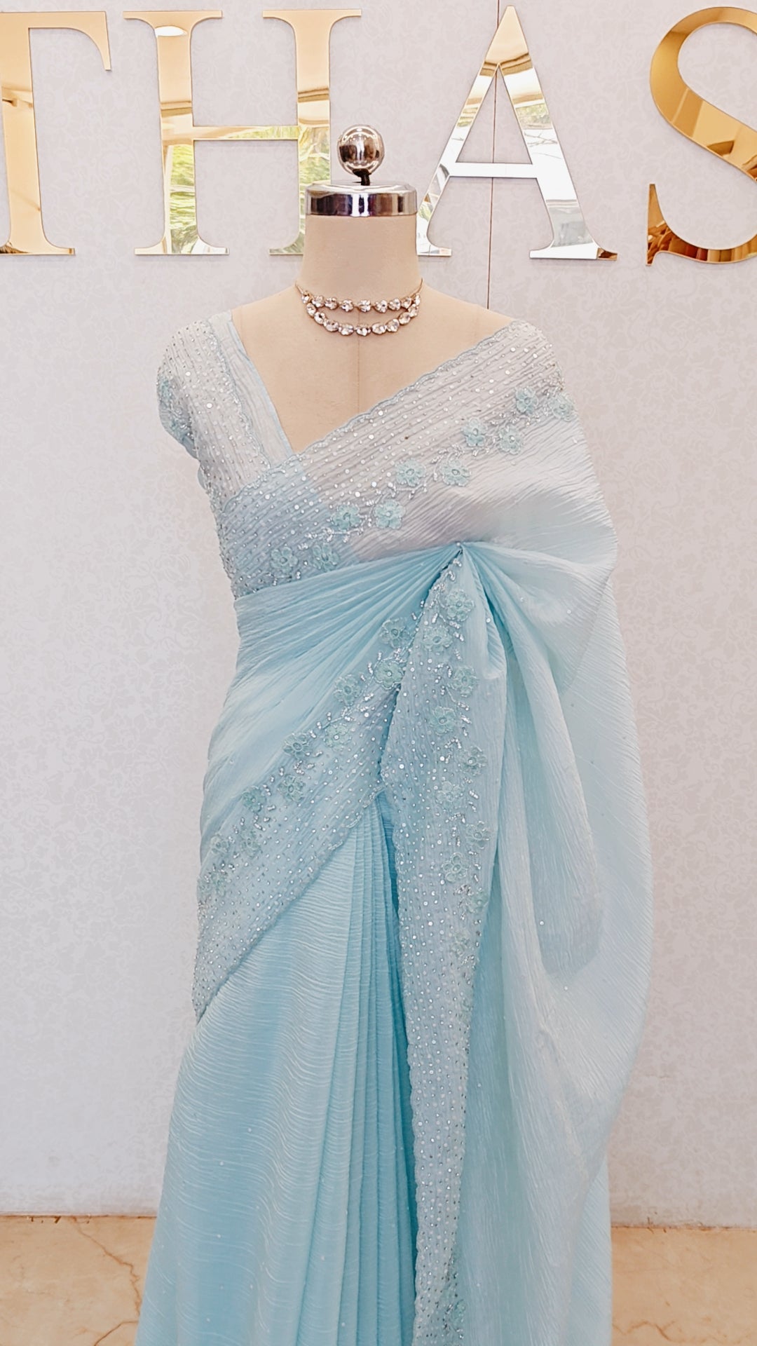 CRUSH ORGANZA SAREE