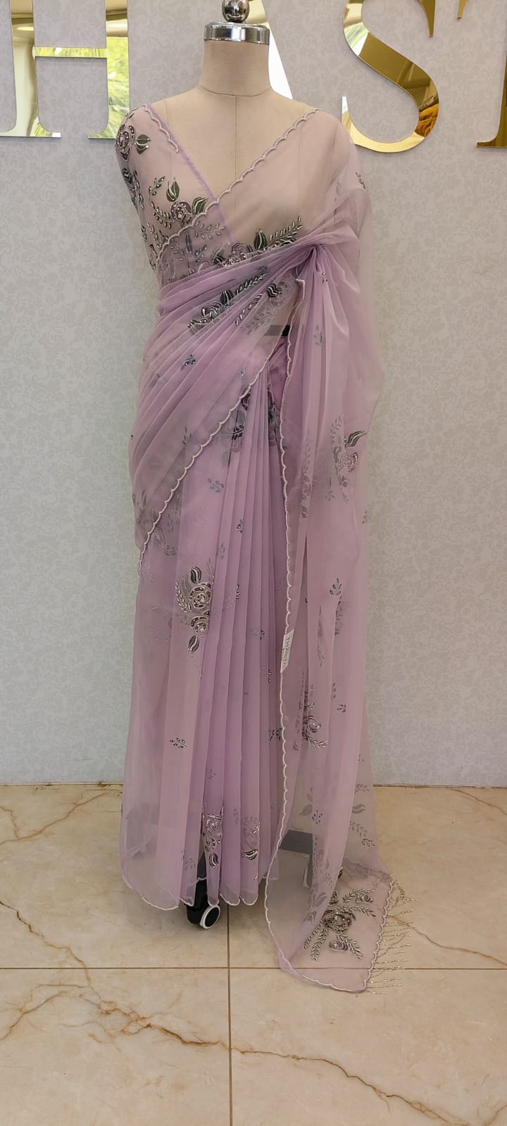 Pure organza saree