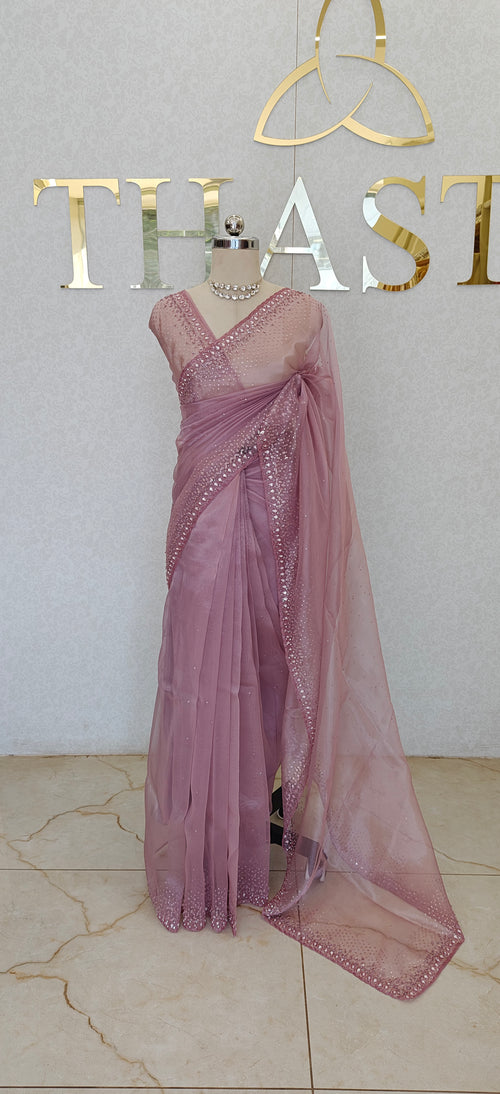 GLASS ORGANZA SAREE