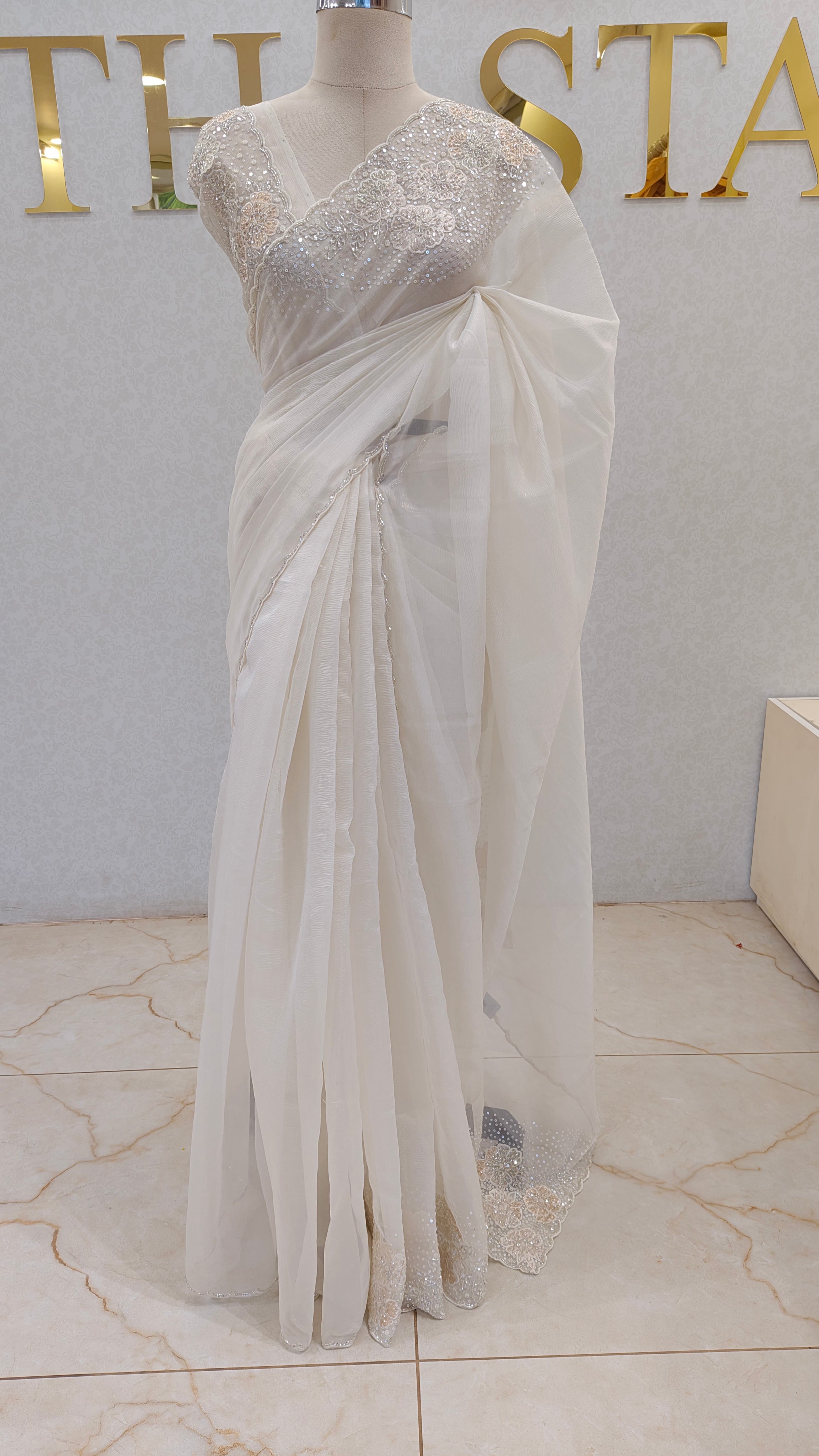 CRUSH ORGANZA SAREE