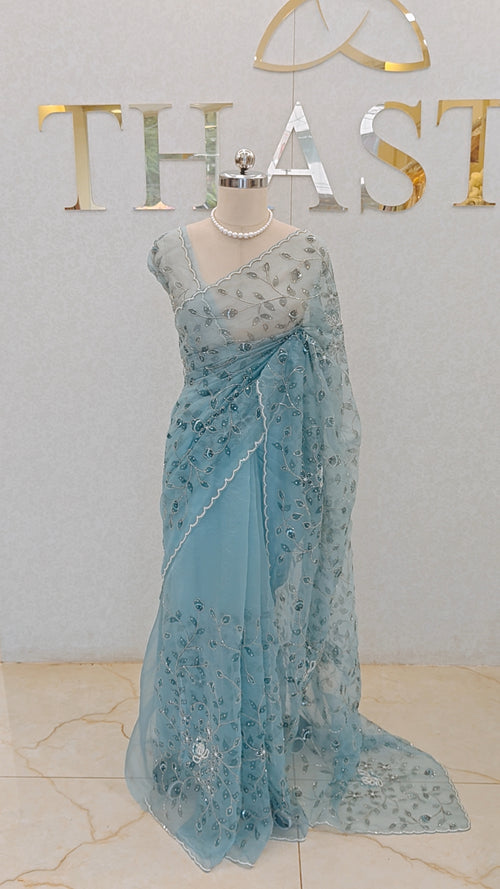 CRUSH ORGANZA SAREE