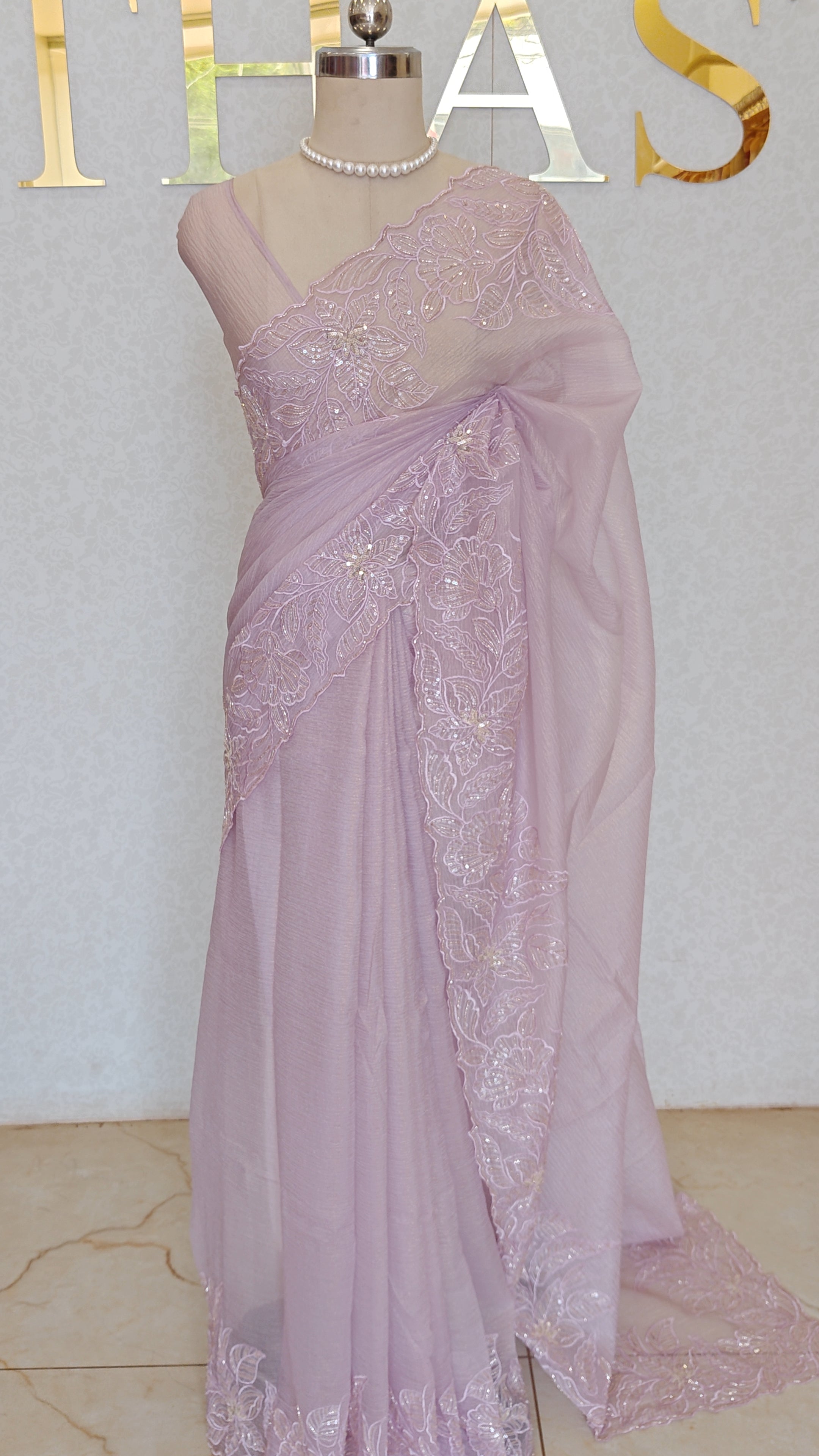 CRUSH ORGANZA SAREE