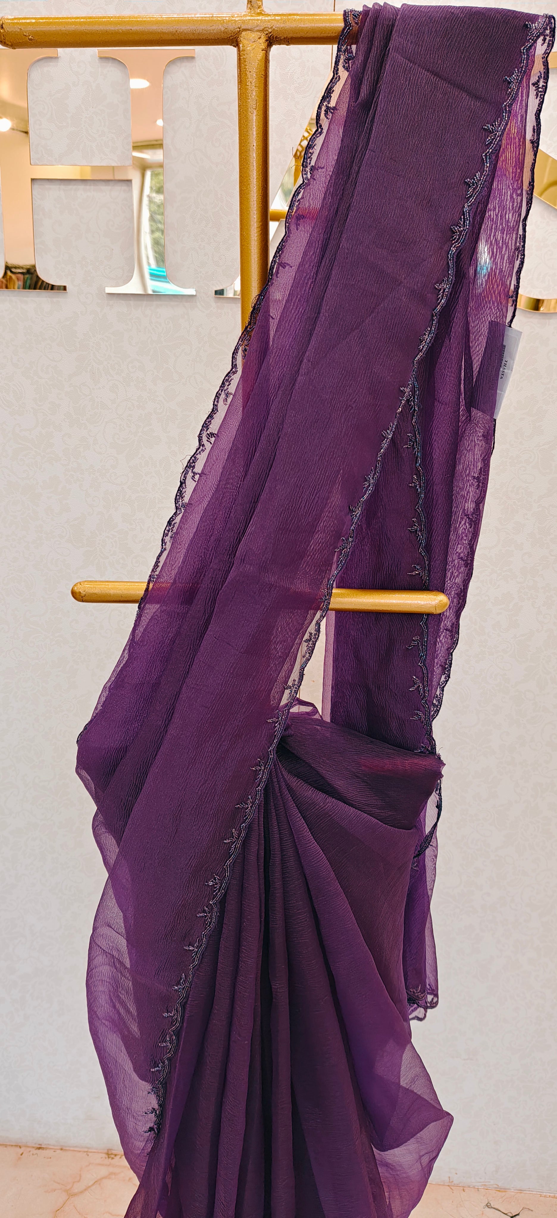CRUSH ORGANZA SAREE