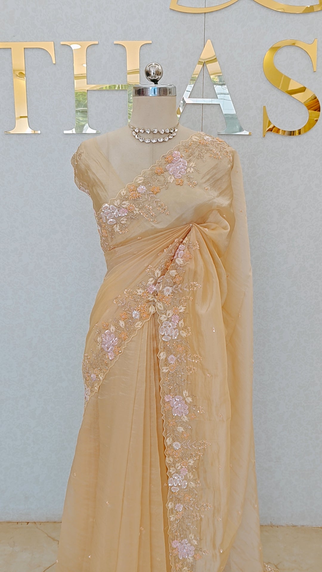 SOFT CRUSH ORGANZA SAREE