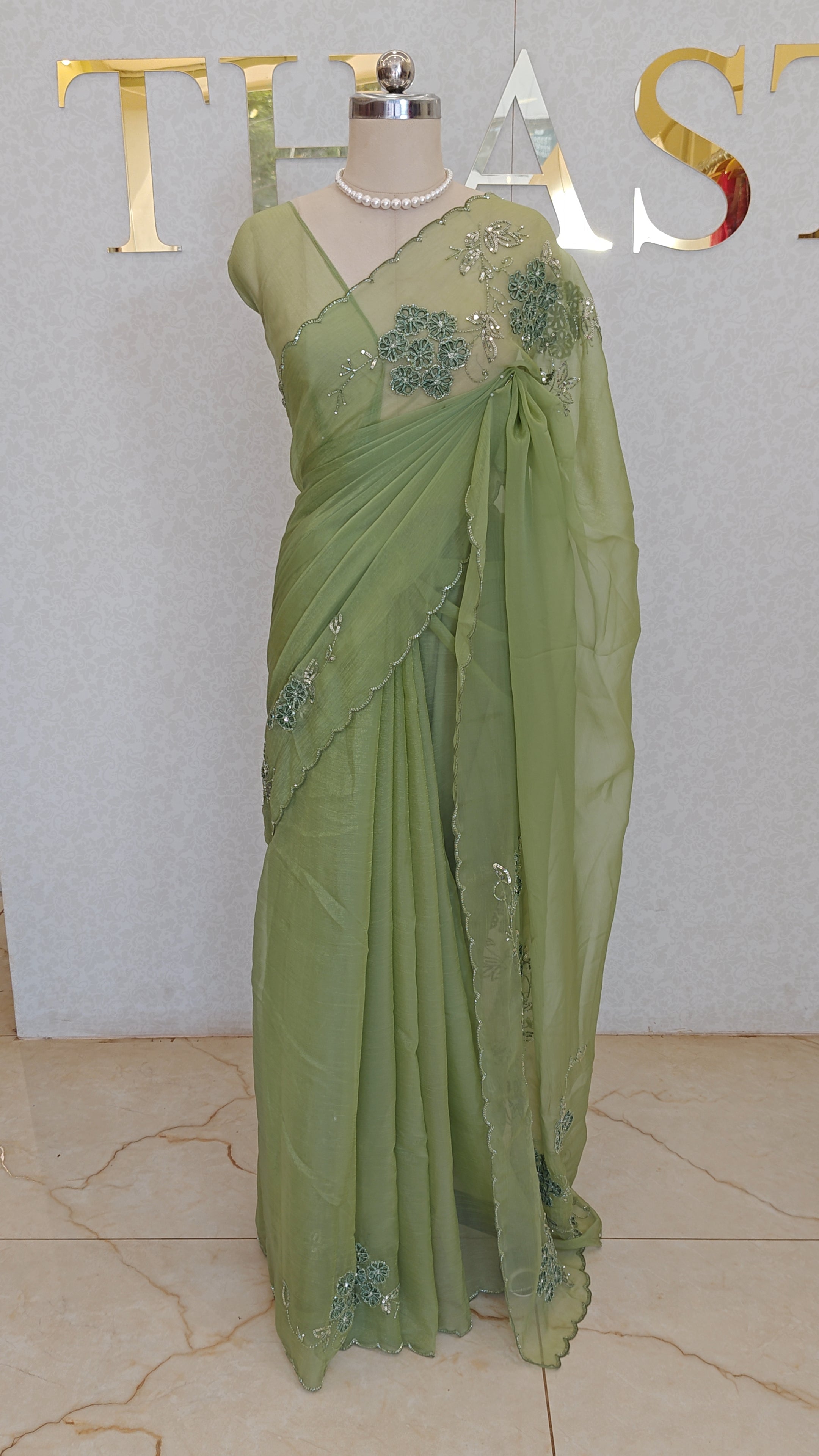 CRUSH ORGANZA SAREE