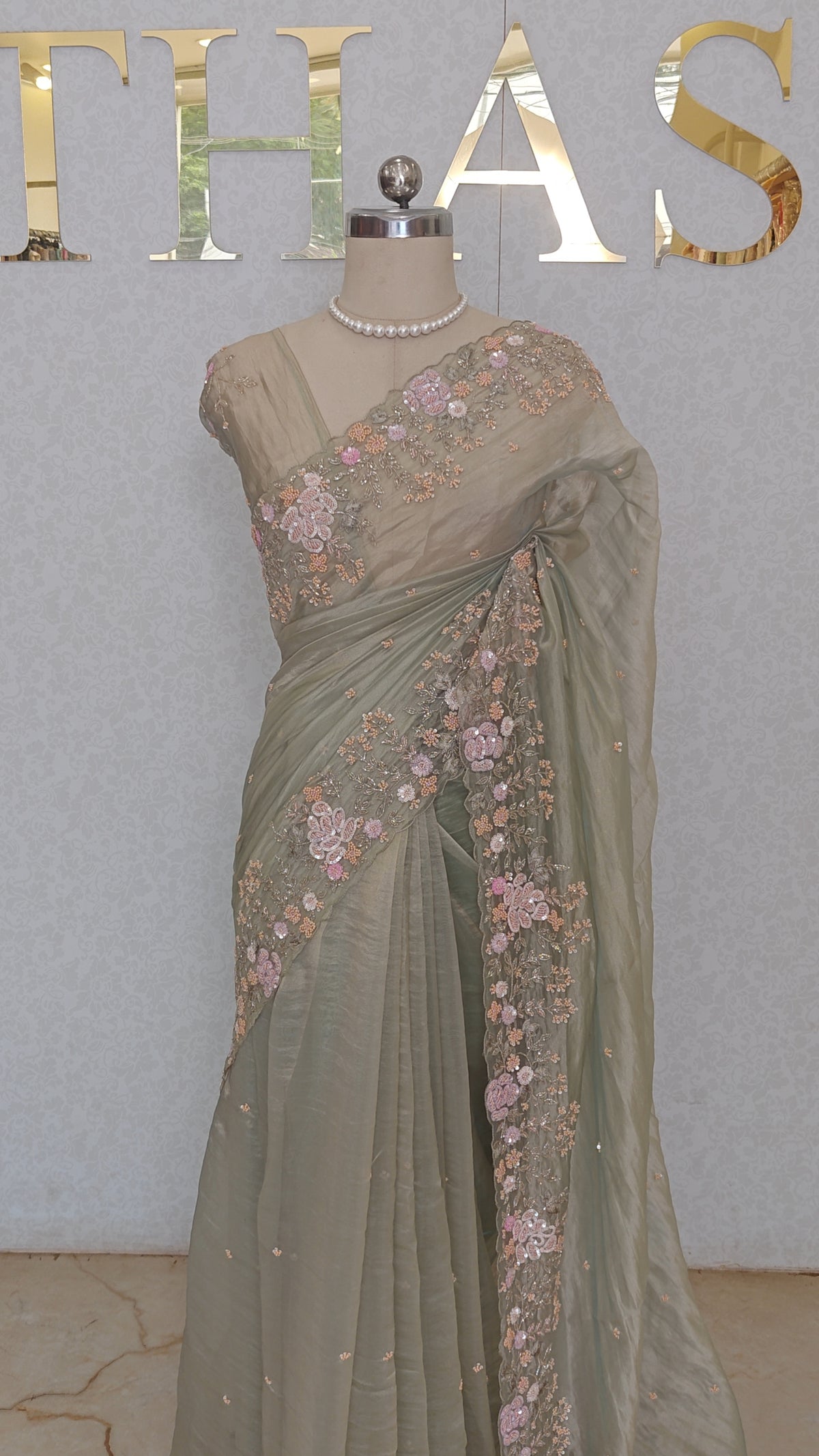 SOFT CRUSH ORGANZA SAREE