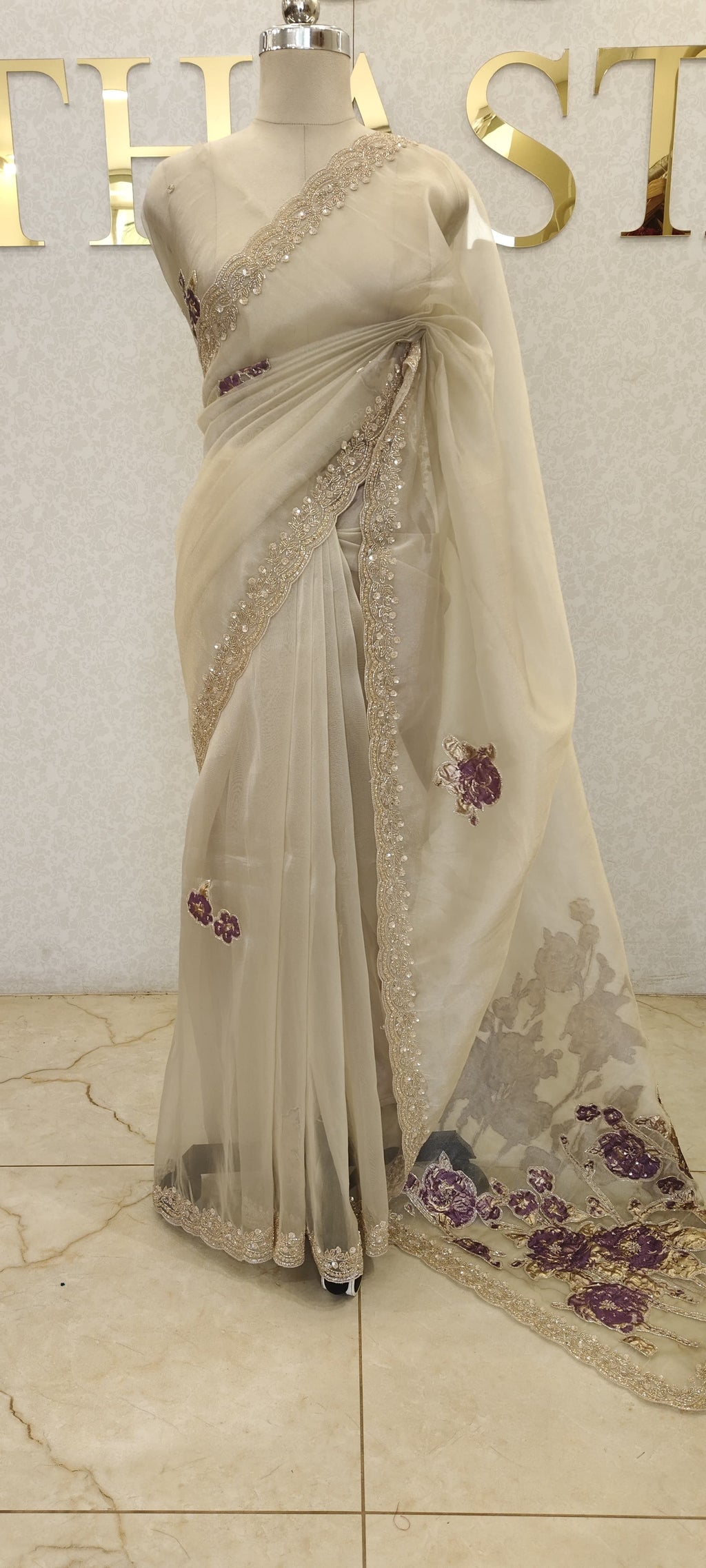 GLASS ORGANZA SAREE