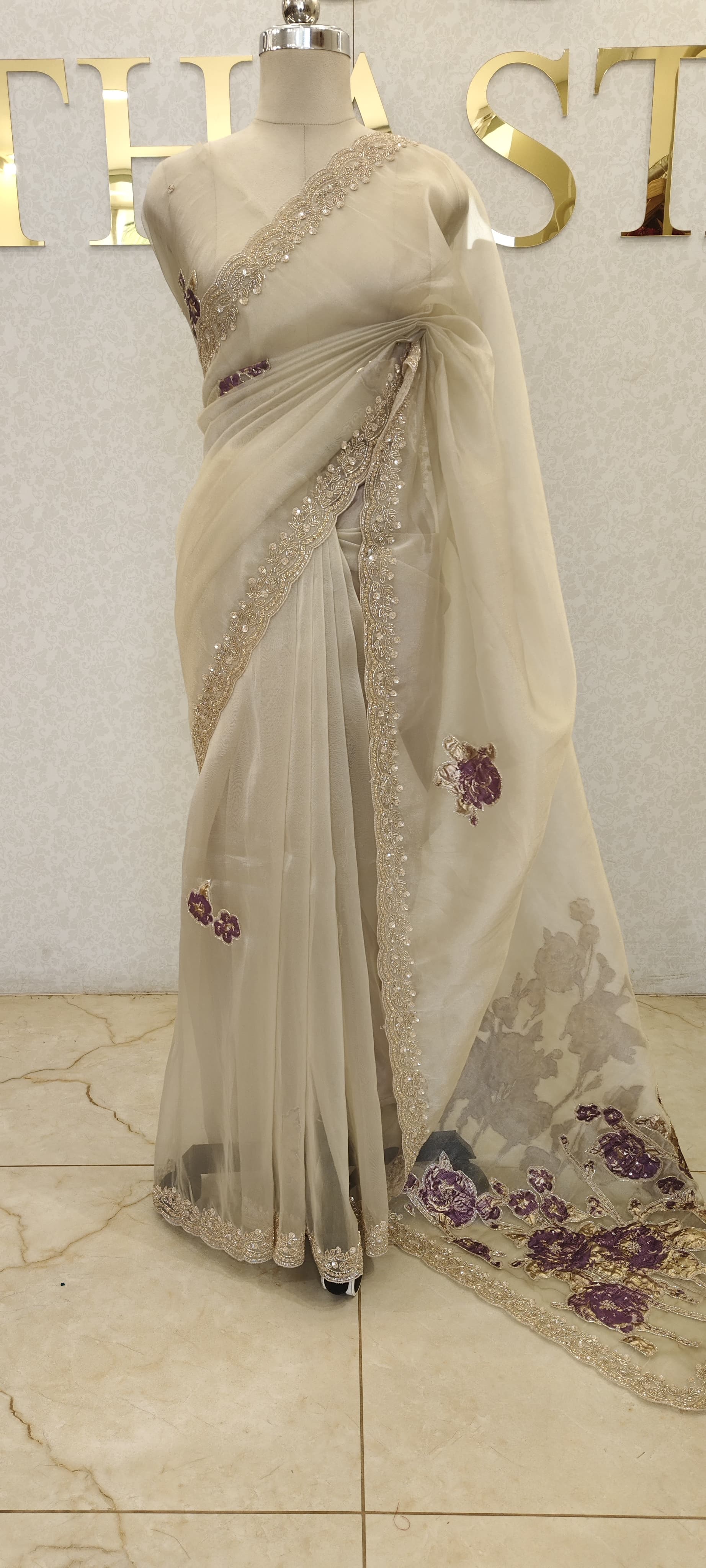 GLASS ORGANZA SAREE