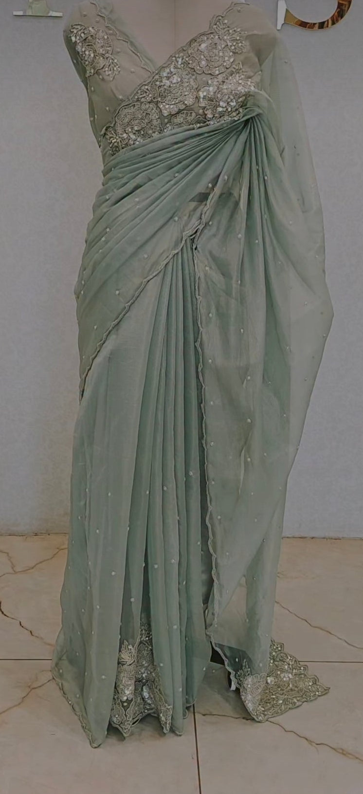 CRUSH ORGANZA SAREE