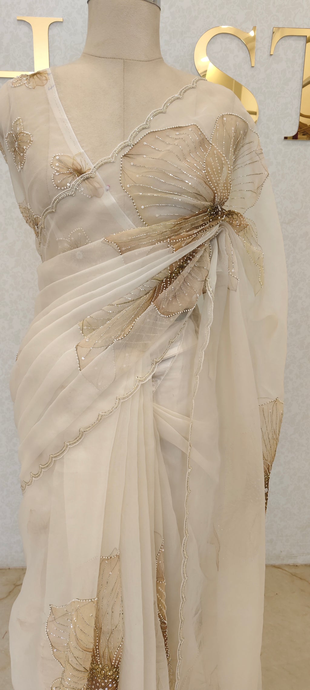 PURE ORGANZA SAREE